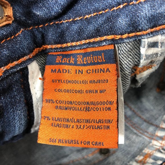 ROCK REVIVAL, Jeans, Gwen, 29, Blue Jeans, Boot Cut, Embellished Back Pockets - Picture 13 of 16